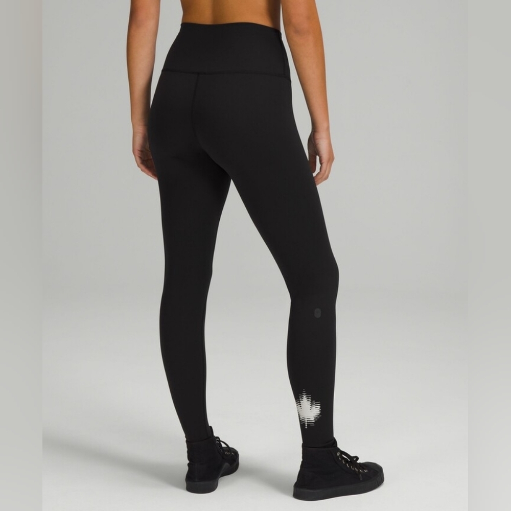 Lululemon Team Canada Wunder Train High-Rise Tights 28" COC Logo Black